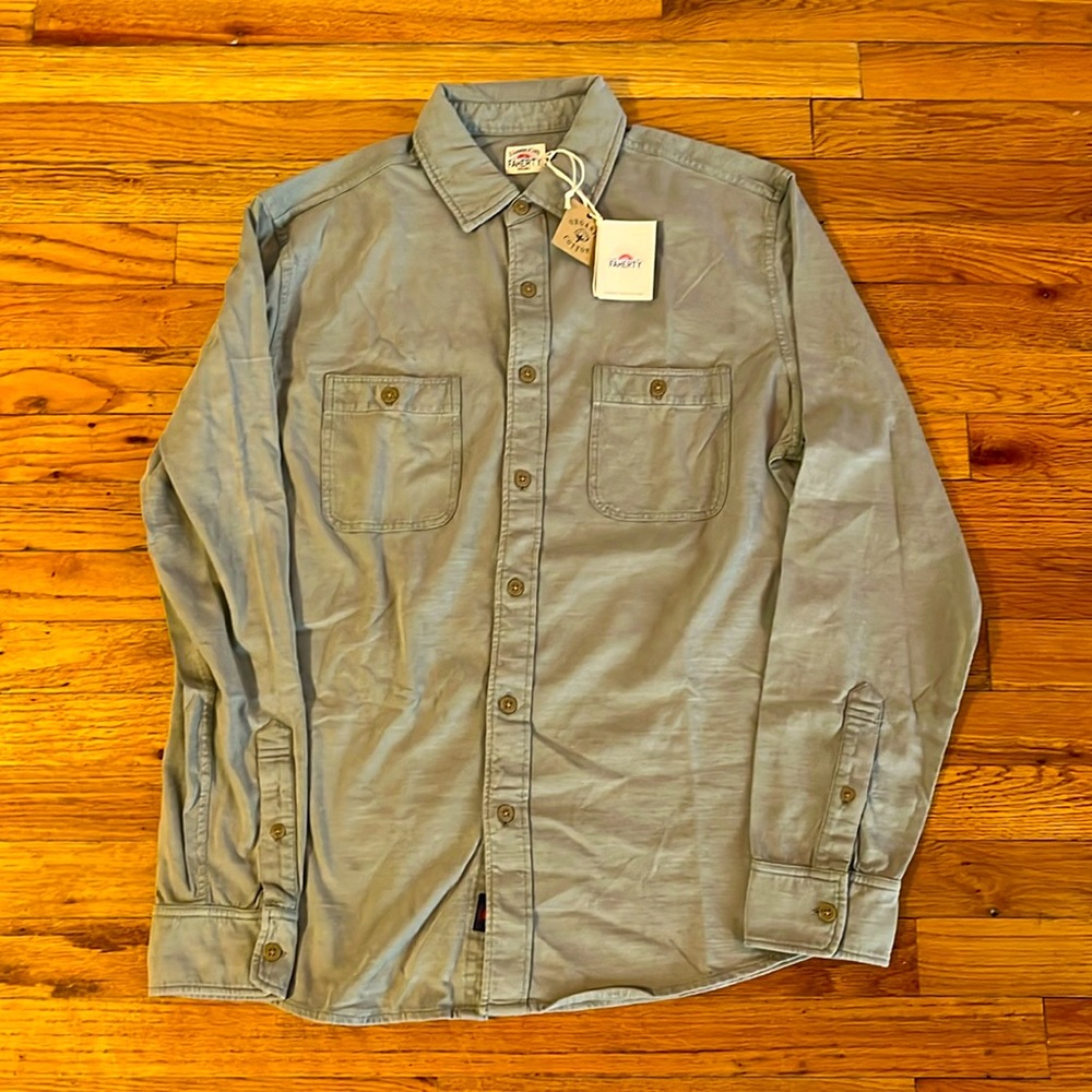NWT Faherty Knit Seasons Shirt. Organic Cotton Men’s Large